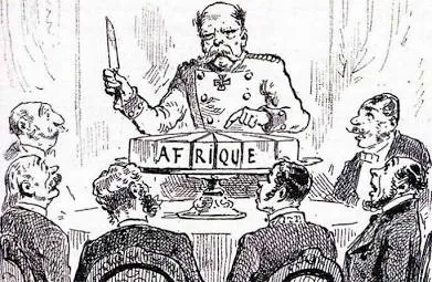 A partilha da África representada em charge de época.