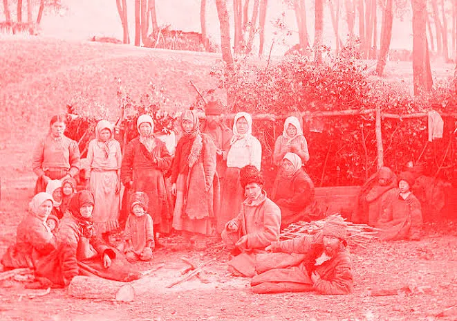 Camponeses russos no início do século XX.