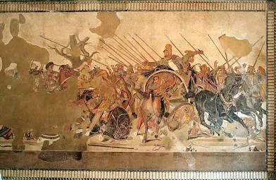 Mosaico de Alexandre (Pompéia), retratando a Batalha de Isso.