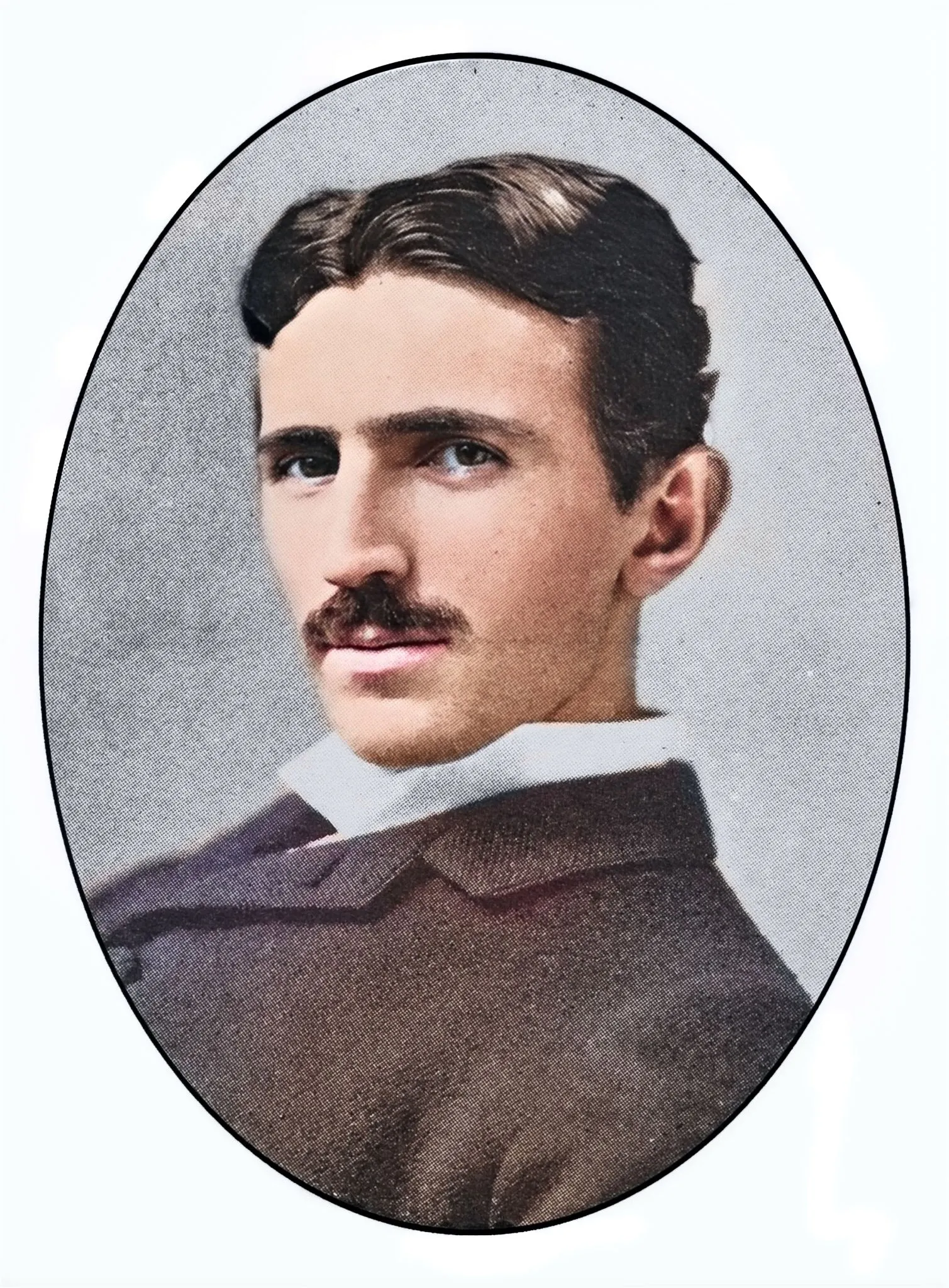 Retrato histórico de Nikola Tesla.