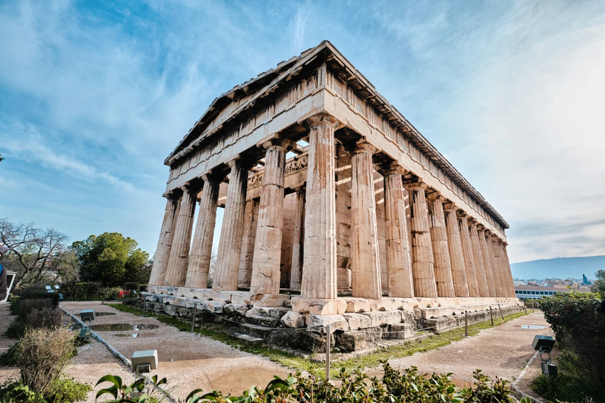 O Templo de Hefesto na Ágora de Atenas, o centro da vida cívica.